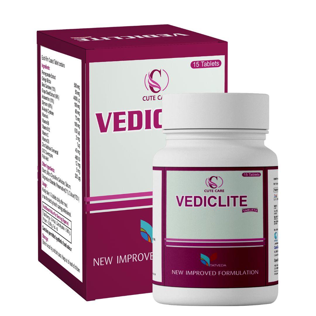 VedicLite Natural Skin Supplement Tablets | Light Bright Healthy Glow.