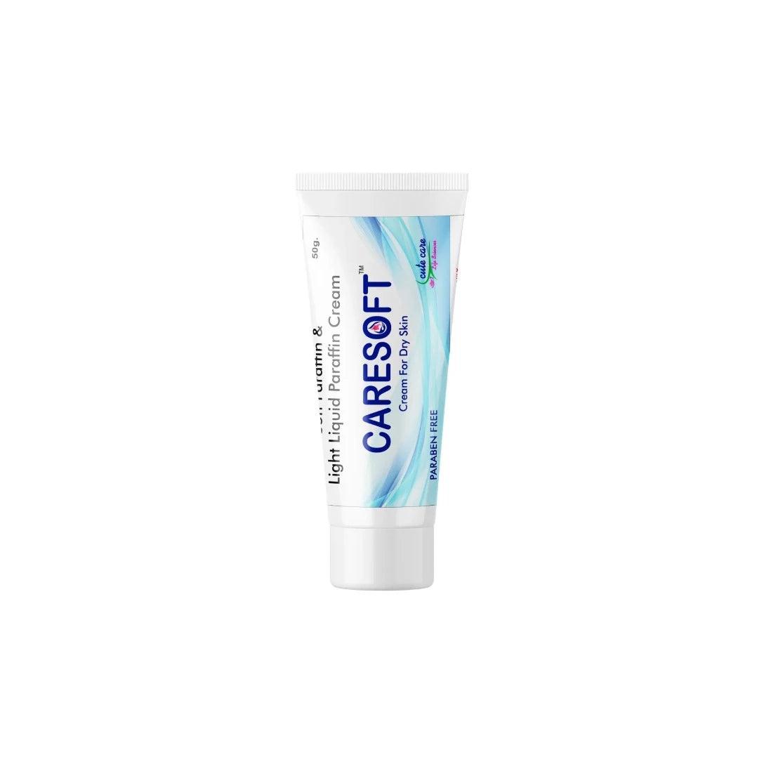 Caresoft: Non-Stick Moisturiser: White and Light Liquid Paraffin Skin Cream Pack of 3 Glein Pharma India
