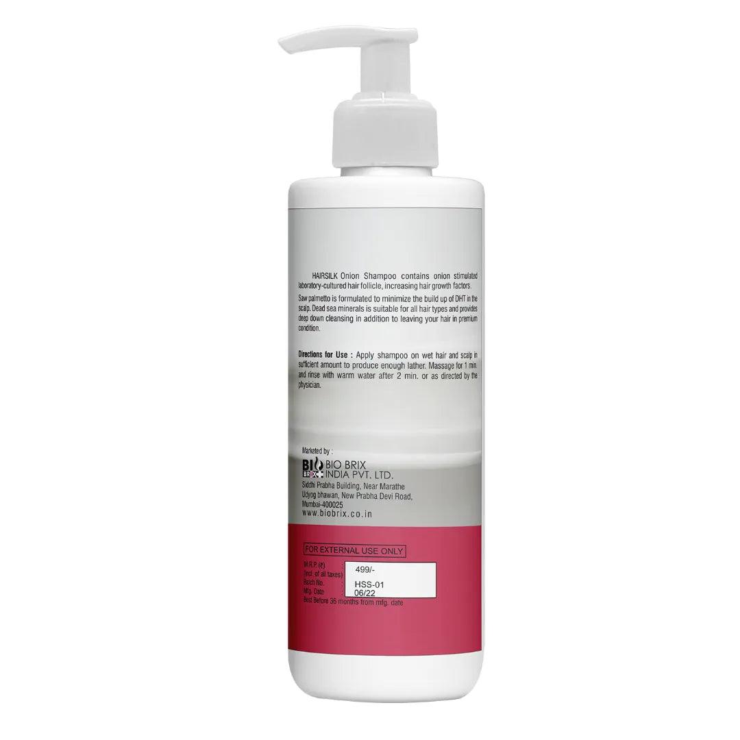 Biobrix HairSilk: Onion Extract Shampoo for Hair Growth and HairFall Control Glein Pharma 