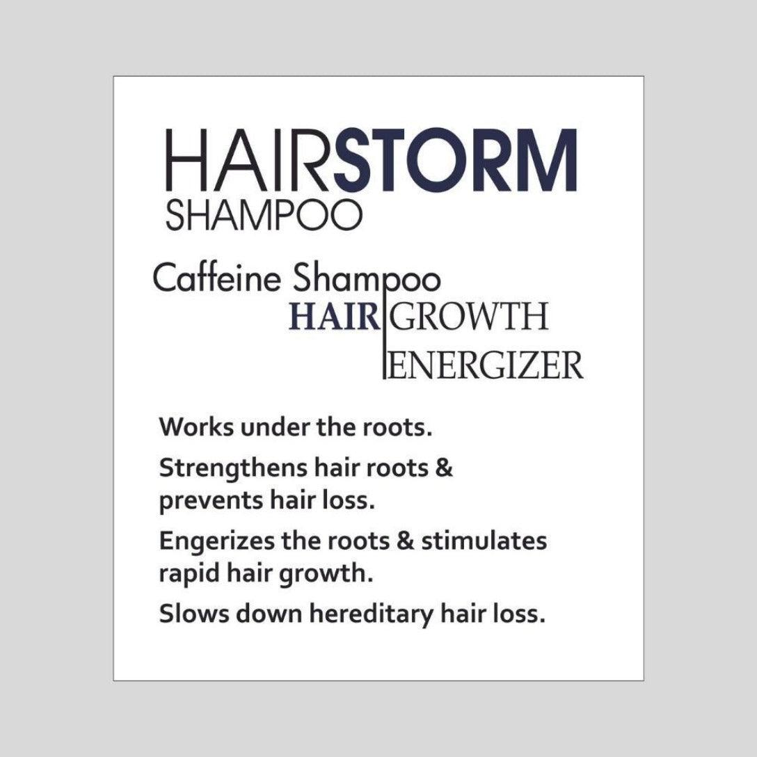 Hairstorm Caffiene Shampoo for hair growth and stop hair loss glein pharma