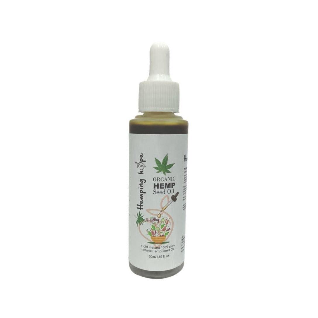 Hemp Seed Oil For Health & Wellness - Organic Vegan Keto Friendly Cold Pressed 100% Pure. 50 ML Hemping hope Glein Pharma 