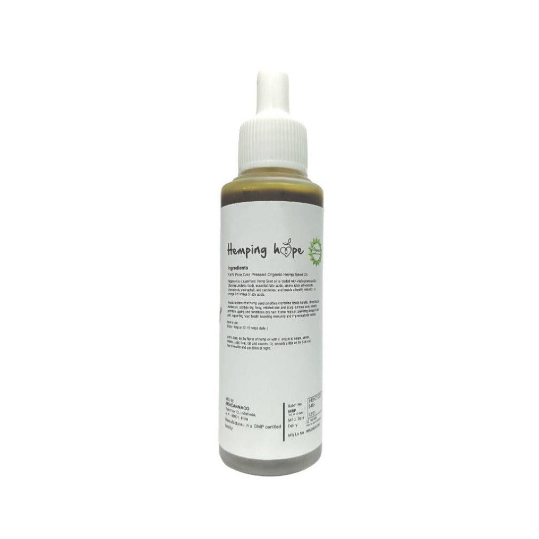 Hemp Seed Oil For Health & Wellness - Organic Vegan Keto Friendly Cold Pressed 100% Pure. 50 ML Hemping Hope Glein Pharma