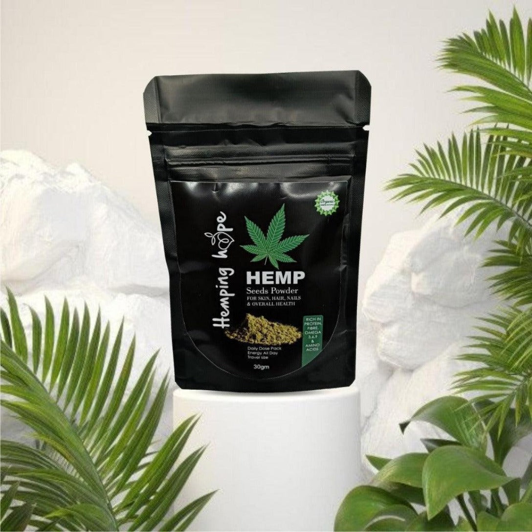 Organic Hemp Seed Protien Powder | Vegan Pure Natural Plant Based | Hemping hope Glein Pharma  pouch front